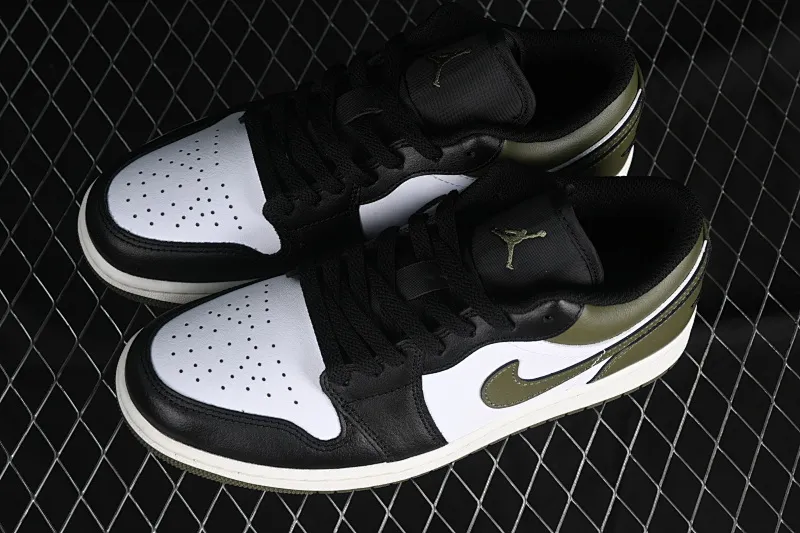 All categories Air Jordan Jordan series basketball shoes Air Jordan 1 Low G version pure original Air Jordan 1 Low "Medium Olive" AJ1 Joe 1 olive green low-top cultural casual sneakers 553558-092